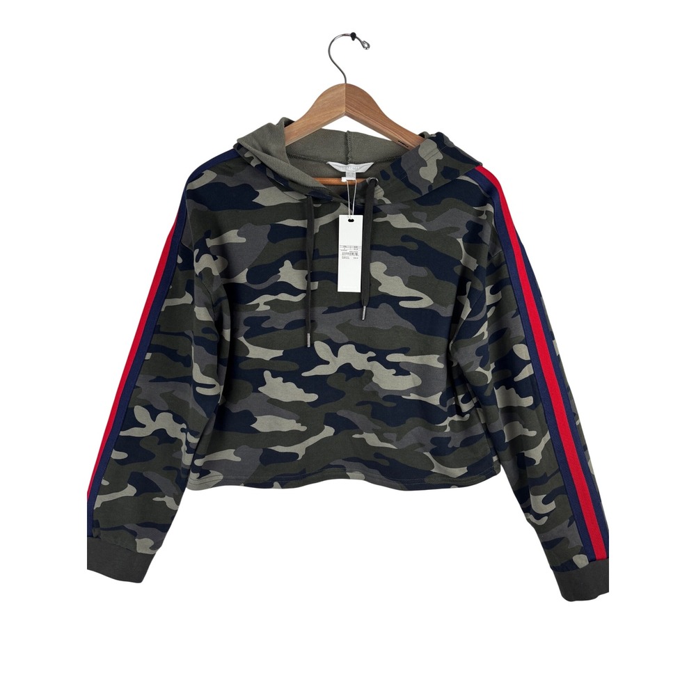 BB Dakota Camo Side Stripe Cropped Hoodie S Army Green Streetwear NWT Gorpcore